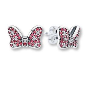 PANDORA DISNEY MINNIE BOW EARRINGS